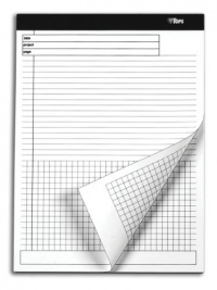 TOPS Docket Gold Project Planning Pad, 8.5 x 11.75 Inch, Grid on Bottom, 40 Sheets, 4-Pack, White (77101)