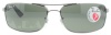 New Ray Ban RB3465 004/58 Gunmetal/Crystal Green Lens 64mm Polarized Sunglasses