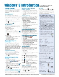 Windows 8 Quick Reference Guide (Cheat Sheet of Instructions, Tips & Shortcuts - Laminated Guide)