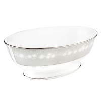 Lenox Bellina Bone China Platinum Banded Open Vegetable Bowl