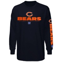 NFL Chicago Bears Primary Receiver II Long Sleeve T-Shirt - Navy Blue