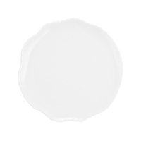 An organically scalloped, off-white dinnerware pattern that contributes elements of both texture and design to your dining experience.