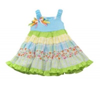 Rare Editions Baby-Girls Tiered Seersucker Sun Dress Set 18M (S148113)