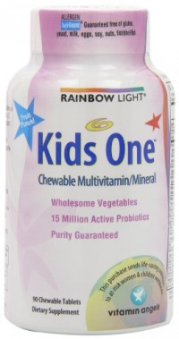 Rainbow Light Kids One MultiStars, Fruit Punch, Chewable Tablets, 90 tablets