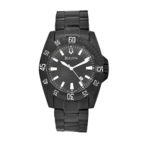 Bulova Men's 65B114 Black Stainless Steel Black Dial Watch