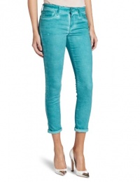 Joe's Jeans Women's Distressed Color Skinny Crop Jean, Teal, 27