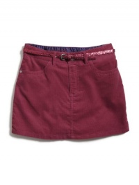 GUESS Kids Girls Big Girl Belted Beverly Skort, DARK PINK (12)