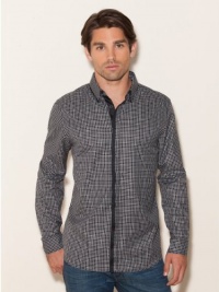 GUESS Long-Sleeve Grid Checked Shirt