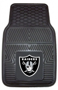 FANMATS 8774 NFL Oakland Raiders Front Heavy Duty Vinyl Car Mat - 2 Pieces