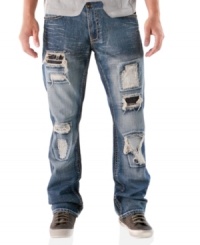 A sleek slim fit and distressed detailing will set these Royal Premium Denim jeans apart from your other basic blues.