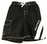 Nautica Kid Boys 8-20 Black Pull-On Swim Shorts/Swimwear/Swim Trunks