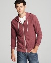 ALTERNATIVE turns this classic hoodie inside out, exposing a comfy terry loop for a playful modern twist.