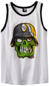 Metal Mulisha Boys 8-20 Bonehead Tank, Optic White, Medium