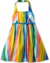 Bloome Girls 7-16 Plus Size Striped Halter Dress, Multi, 14.5