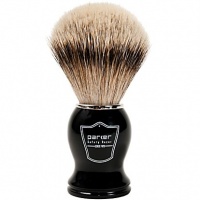 Parker Safety Razor 100% Silvertip Badger Bristle Shaving Brush (Black Handle) & Free Shaving Brush Stand