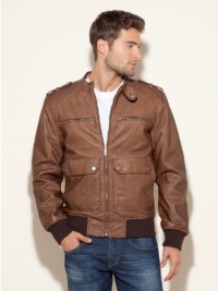 GUESS Kilani Faux-Leather Jacket