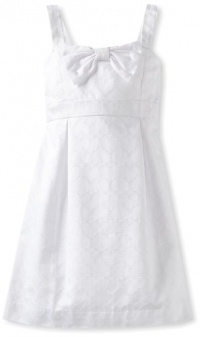 Lilly Pulitzer Girls 7-16 Little Leandra Dress, Resort White Cross My Heart Jacquard, 12