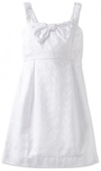 Lilly Pulitzer Girls 2-6X Little Leandra Dress Jacquard, Resort White Cross My Heart Jacquard, 5