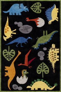 Lil Mo Whimsy Collection LMOJULMJ18BLK4060 Area Rug, 4 by 6-Feet