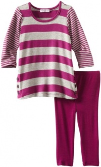 Little Ella Baby-Girls Infant Hazel Long Sleeve Tunic Set, Plum, 3-6