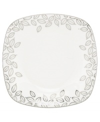 Clusters of gleaming leaves rain down on the white bone china accented square plates from the Platinum Leaf collection. Part of Lenox's Lifestyle dinnerware, these dishes are playfully modern and naturally chic, and have an enchanting look that's fresh and perfect for every occasion. (Clearance)