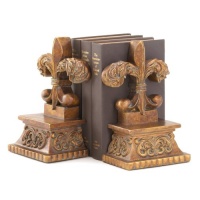 Gifts & Decor Bronze Color Fleur De Lis Book End Set