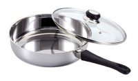 Gourmet Chef 8 Inch Stainless Steel Fry Pan with Lid