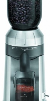 KRUPS GX610050 Professional Die Cast Conical Burr Coffee Grinder with Grind Size selector and Stainless Steel Conical Burr Grinder, Silver