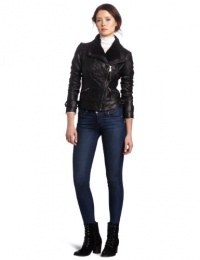 MICHAEL Michael Kors Women's Asymmetrical Leather Jacket