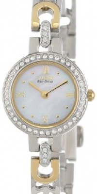 Citizen Women's EW8464-52D Eco-Drive Silhouette Crystal Accented Gold-Tone Watch