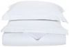 Wrinkle Resistant 300-Thread Count Reversible Cotton Full/Queen Duvet Set, White