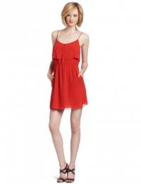 BCBGeneration Women's Double Tier Bodice Dress, Cardinal, Medium