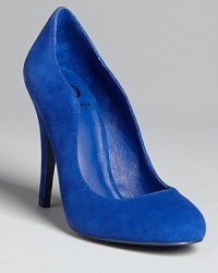 Sensual curves in soft suede set this pair of Kelsi Dagger pumps apart; a basic with a twist.