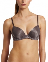 Calvin Klein Women's Seductive Comfort Etched Animal Contour Bra, Mocha, 36D