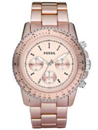 Fossil Women's CH2707 Quartz Chronograph Aluminumrose Dial Watch