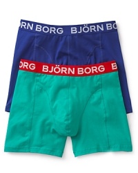 These blue cotton trunks from Bjorn Borg are touched with a bit of stretch for comfort.