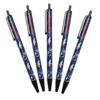 NFL Denver Broncos Disposable Black Ink Click Pens, 5-Pack