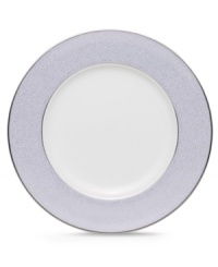 A fine mist of platinum dots settles along the lavender edge of Alana Platinum accent plates, bringing elegant allure to every memory-making occasion. From Noritake.