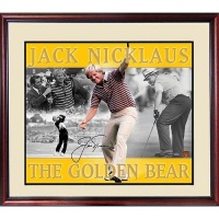 Jack Nicklaus Autographed Photo - The Golden Bear 16x20 Framed Collage - Steiner Sports Certified - Autographed Golf Photos