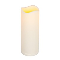 Everlasting Glow LED Indoor/Outdoor Candle With Timer, Bisque, 8 Tall X 3 Diameter