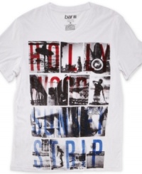 Wear west coast style when you rock this Hollywood Beach graphic t-shirt form Bar III.