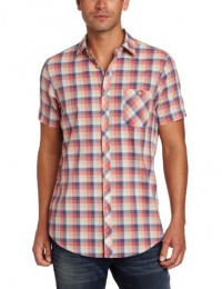 Ben Sherman Men's Plectrum Short Sleeve Small Scale Gingham Shirt