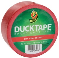 Duck Brand 1265014 Colored Duct Tape, Red, 1.88-Inch by 20 Yards, Single Roll