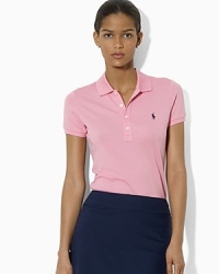 Designed for a stylish slim fit as part of Ralph Lauren's official US Open collection, this short-sleeved polo shirt channels preppy heritage and a sporty sensibility in lustrous stretch cotton mesh.