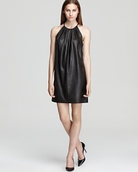 Jay Godfrey's Curtis dress lends a leather-like look on a simple and sporty silhouette.