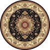 Safavieh LNH329A Lyndhurst Collection Round Area Rug, 4-Feet Diameter, Black and Ivory