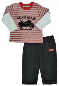 Calvin Klein Baby-boys Newborn Twofer Long Sleeve Tee with Pants