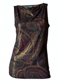 Lauren Ralph Lauren Paisley Glitter Tank Misses Multi (Medium)