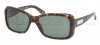 Ralph Lauren Womens 0RL8066 500371 Rectangle Sunglasses,Havana Frame/Grey Green Lens,one size