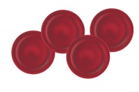 Emile Henry 8-inch Salad/Dessert Plates, Set of 4, Cerise